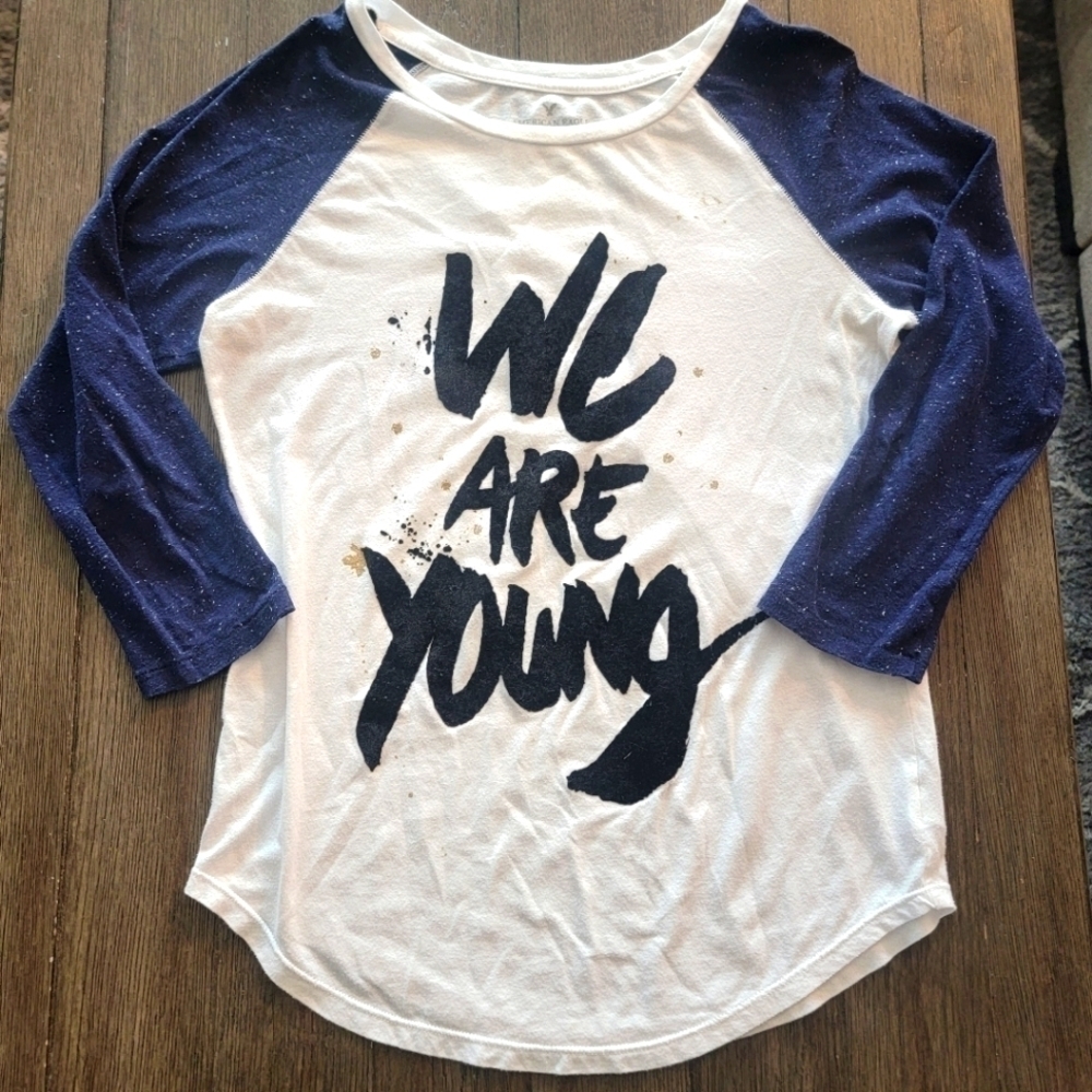 2/$20 American Eagle We Are Young Baseball T Shirt S